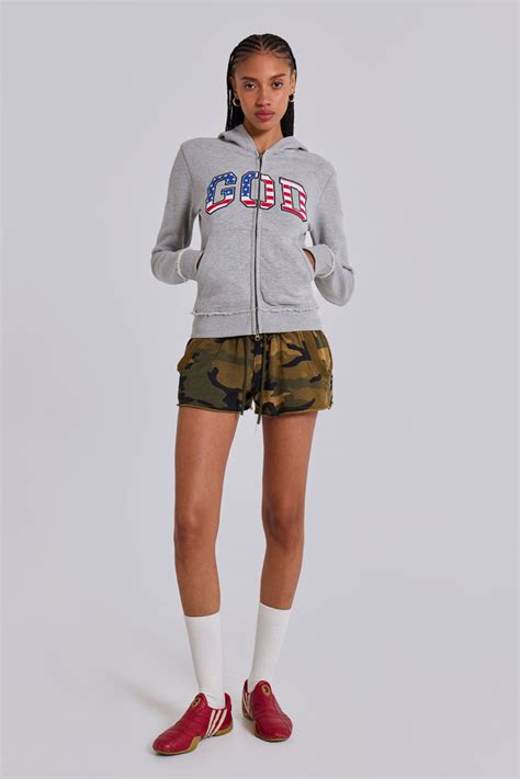 Camo Mini Jogger Shorts | Jaded London | Lucia