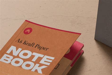 Kraft Paper Notebook Mockup Closed Front Cover | ZippyPixels
