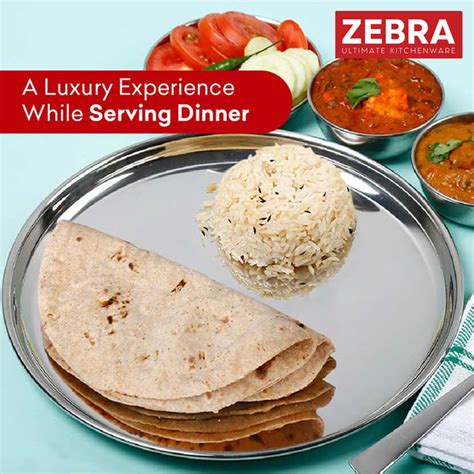 Buy ZEBRA Set of 6 Stainless Steel Dinner Plates - 17.5cm from Zebra at ...