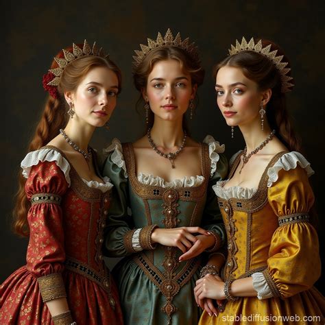 Spanish Sisters from the 16th Century | Stable Diffusion Online
