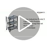 Kuber Industries Plastic 3 Layer Multi-Purpose Kitchen Storage Basket ...