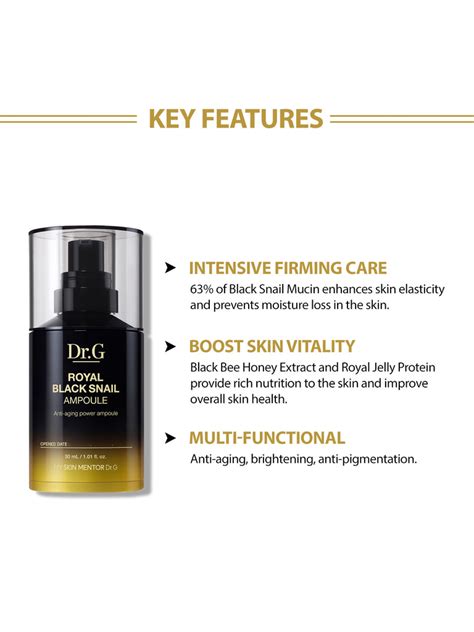 DR.G ROYAL BLACK SNAIL AMPOULE 30ml – Beautytalk.in