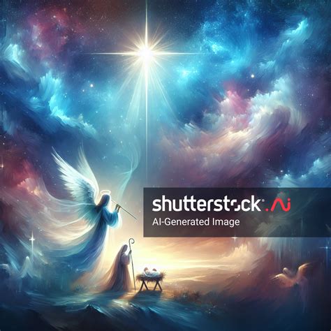 Jesus Nativity Sing Angel Star Heavens AI-generated image 2469494697 ...
