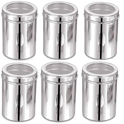 Buy STEEPLE 750gms Stainless Steel Kitchen Containers | Grocery ...