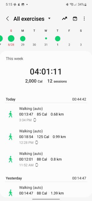 Image result for Galaxy Watch Step Tracking