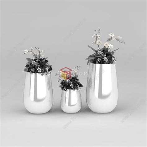 3d玻璃钢花瓶模型,玻璃钢花瓶3d模型下载_3D学苑