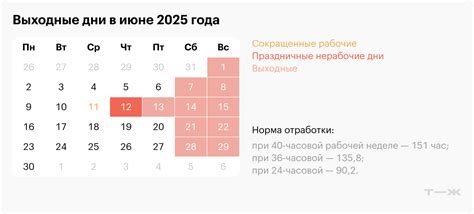 Производственный календарь на июнь 2025: сколько рабочих дней, выходных ...