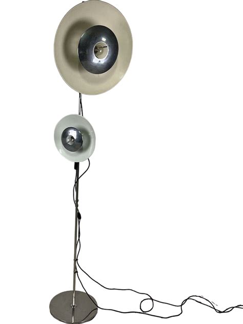 Metal two-light floor lamp by Enrico Tronconi, 1970s | intOndo