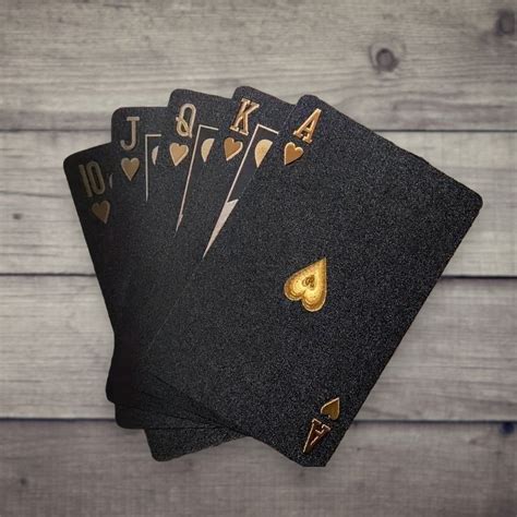 Waterproof Diamond Black Playing Cards, Poker Cards, Magic Trick Cards ...