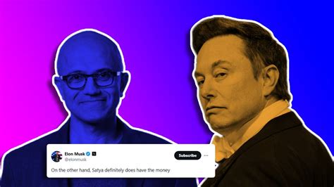 Musk’s Reaction To Microsoft CEO’s Cheeky Jibe Over $500 AI Project ...