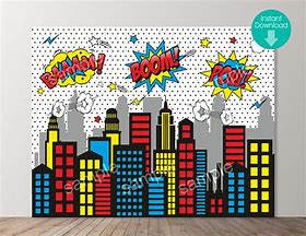 Image result for Superhero City Background Drawing