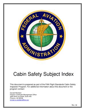 Faa Cabin Safety Inspector - Fill Online, Printable, Fillable, Blank ...
