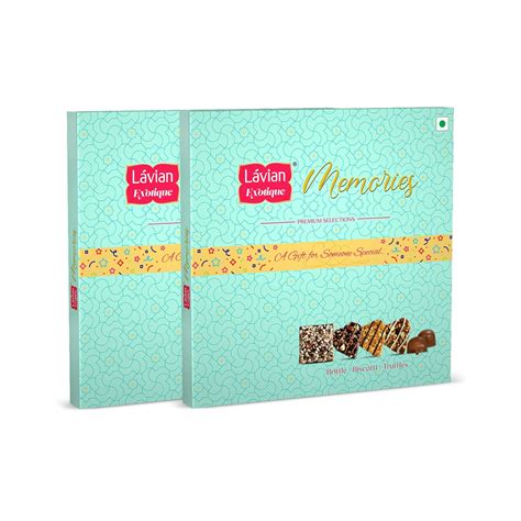 Memories by Lavian Exotique, 2 vegetarian gift packs (2x2 Brittles, 4x2 ...