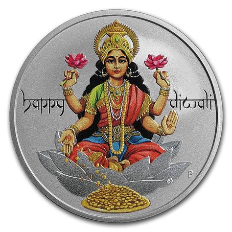 Happy Diwali Silver Coin - 1 oz Proof - With Box COA
