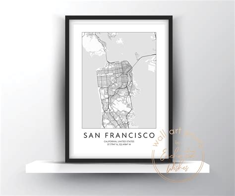 San Francisco Map Print - Wall Art