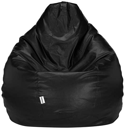 Amazon Brand - Solimo XXXL Bean Bag Cover Without Beans (Black ...