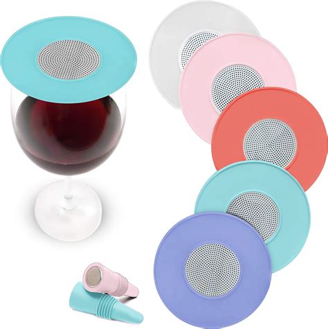Amazon.com | Luxury Stainless Steel Wine Glass Covers to keep bugs out. Set of 4 Bug-Free ...
