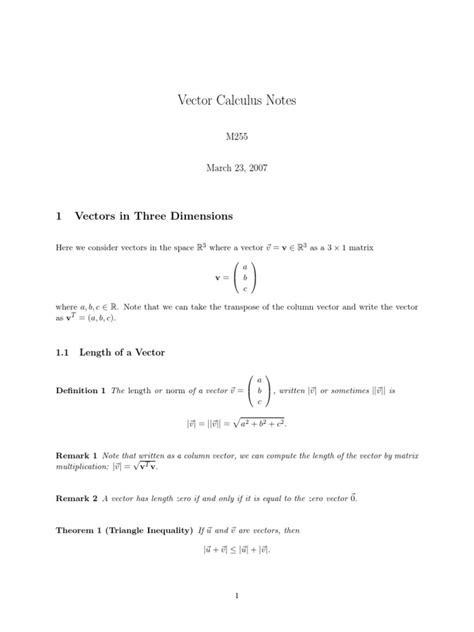 Vector Calculus PDF Notes 的图像结果