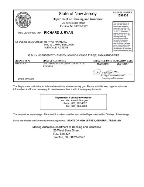 NJ Insurance License | PDF