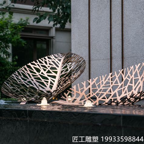公园不锈钢树叶雕塑摆件_厂家图片价格-玉海雕塑