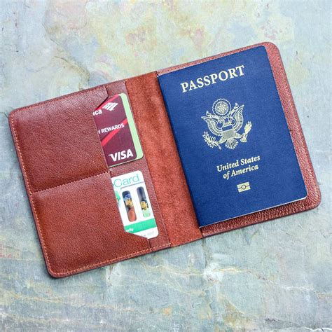Personalized Leather Passport Holder - Danique Jewelry