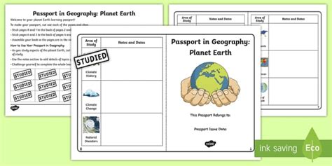 Learning Passport: All About Earth - Geography Resource