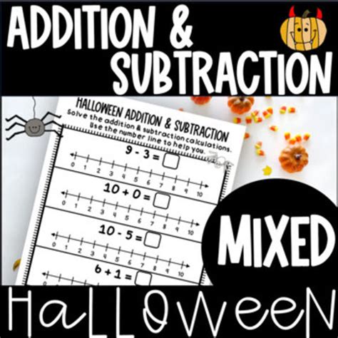 Halloween Addition and Subtraction Worksheets with Color by Number ...