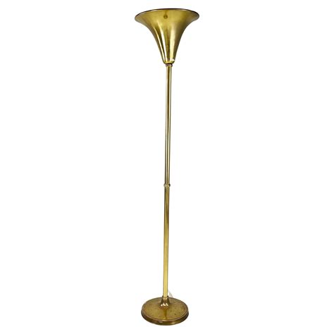 Italian mid-century modern art deco Floor lamp in brass, 1940s For Sale ...