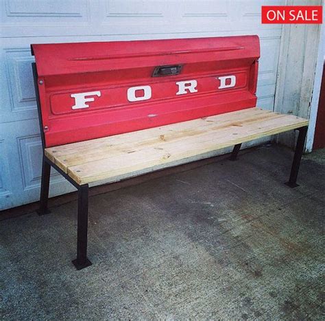 Vintage FORD tailgate bench unique art conversation piece upcycled ...