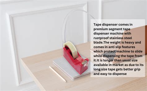90 Degree Tape Dispenser 1 inch Cello Tape Dispensing Heavy Duty ...