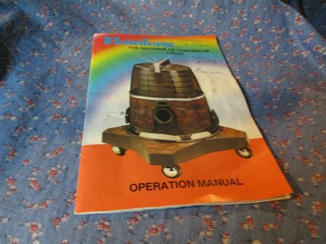 Rainbow Vacuum Cleaner Operation Manual Dated 8 83