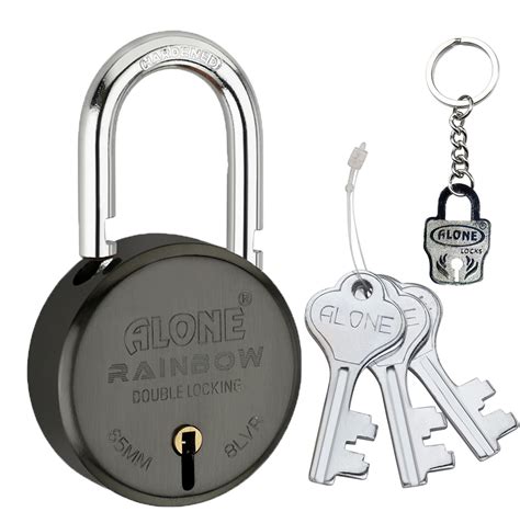 Alone Padlock 65mm 3 Keys Hard Shackle Double Locking | Locks for Home ...