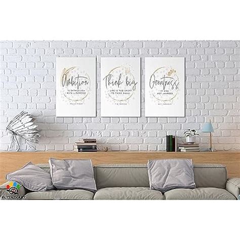 GUTTATY 3 Piece Inspirational Canvas Wall Art, Office Wall India | Ubuy