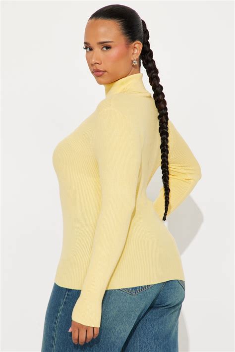 Tara Turtle Neck Sweater - Butter Yellow | Fashion Nova