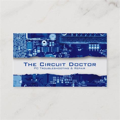 A Computer Repair Business Card Empty Sample 的图像结果