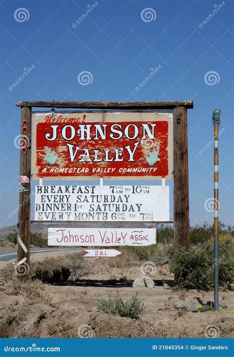 Johnson Valley California Homestead Welcome Sign Editorial Stock Image ...