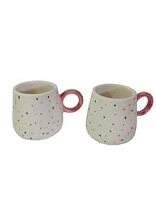 Modern:Ceramic Pack of 2 Design Tea |Coffee |Milk Cups (300ML)-for Home ...
