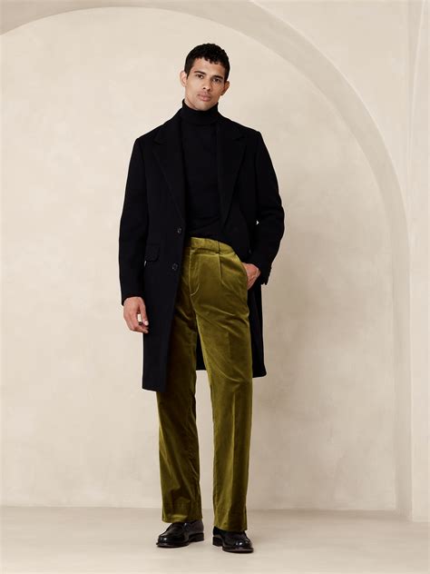 Norte Velvet Pleated Pant | Banana Republic