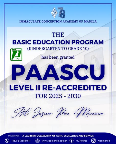 Immaculate - Immaculate Conception Academy of Manila proudly announces ...