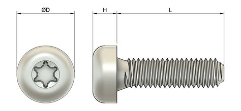M8 x 12mm T40 Torx Pan Head Thread Forming Screws (DIN 7500C) - Steel - Bright Zinc Plated