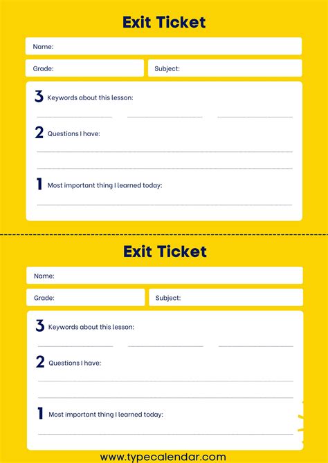 Exit Ticket - Template Spark...: Premium Template - Template Spark