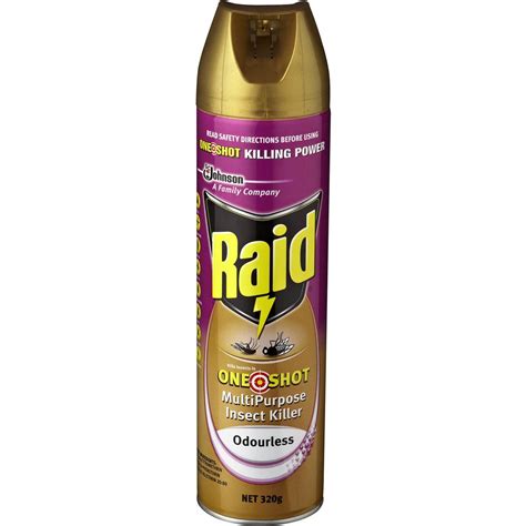 Raid Insect Spray One Shot M/ Purpose Odourless 320g | Woolworths
