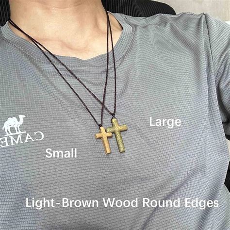 Ultra Light Natural Wood Cross Necklace Handcrafted Solid Sandalwood ...