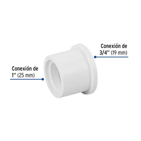 Reducción bushing 1" a 3/4" PVC cédula 40 SKU:'45428 – Ferreplomería ...