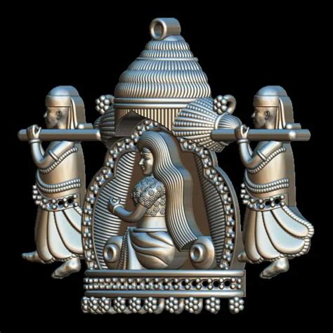 Luxurious Palki Design 3D Model for Jewelry - Exquisite Pendant Model
