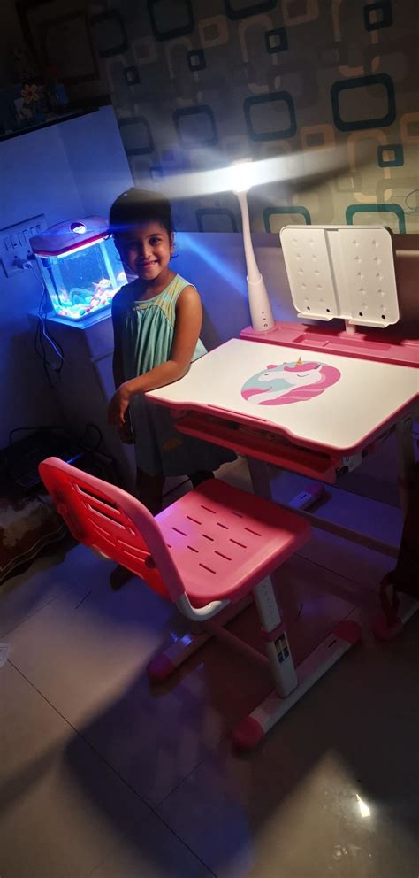 Alex Daisy Kids Plastic European Pluto Height Adjustable Study Table ...