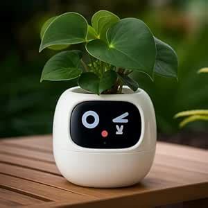 Vibezy Interactive Plant Pot – Smart Planter, AI Pet Plantagotchi ...