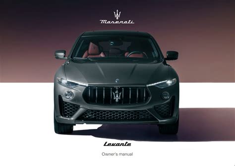 2024 Maserati Levante Owner's Manual - DIY & Guides