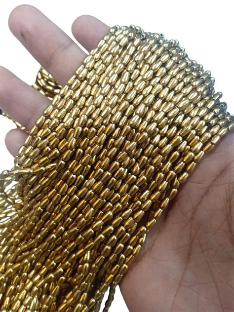 4mm Drop Dull Gold Pack Of 1200 Pieces – The Unique Art