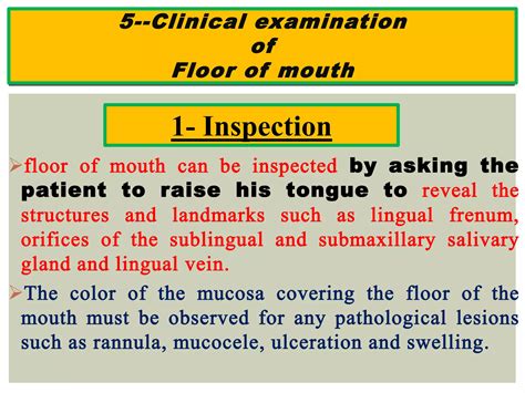 Intra oral examination | PPTX